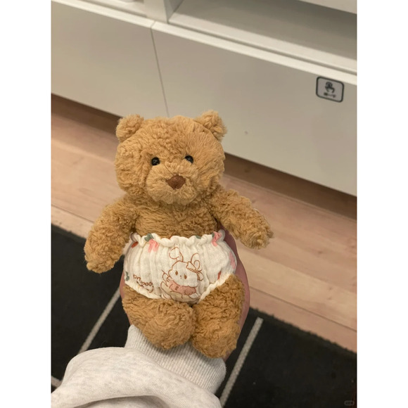 Bartholomew bear cute custom clothes outfits - pink flower bunny pull-ups (Tiny) - Picture 1 of 2